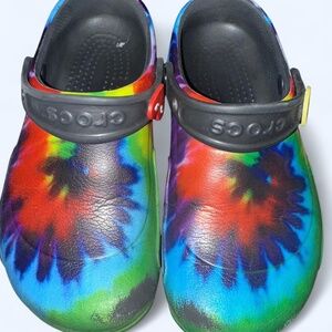 Tie dye Crocs Bistro Clog USED